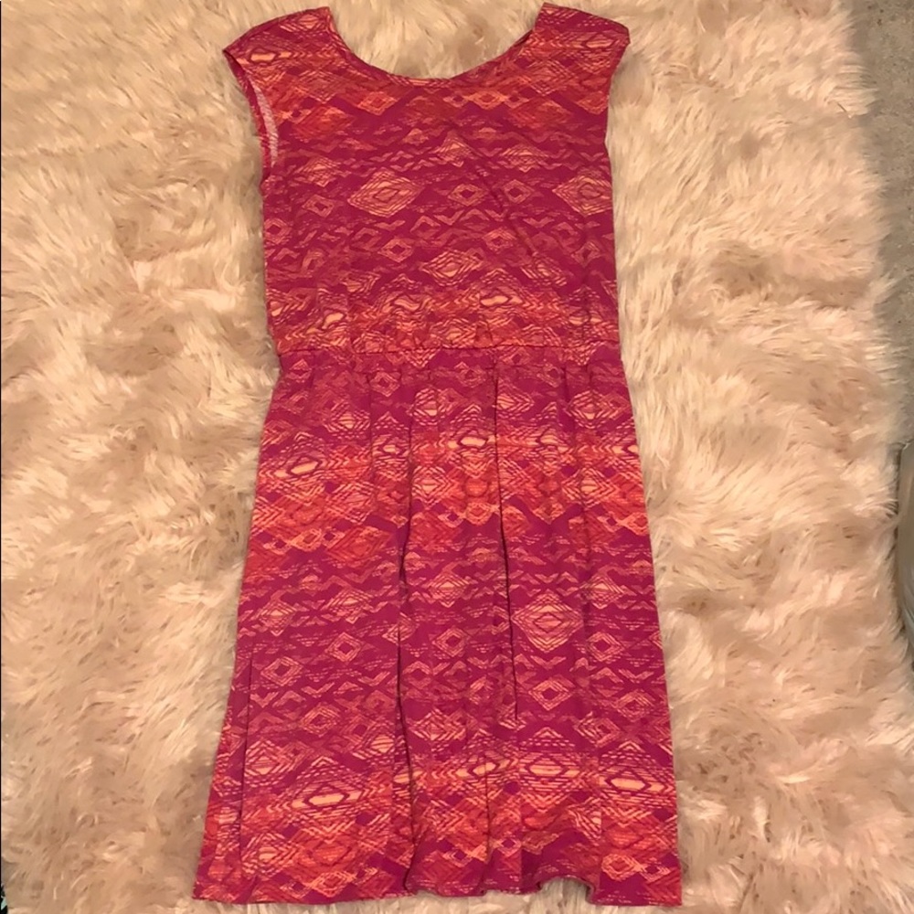 Fuchsia and Orange Swimsuit Coverup